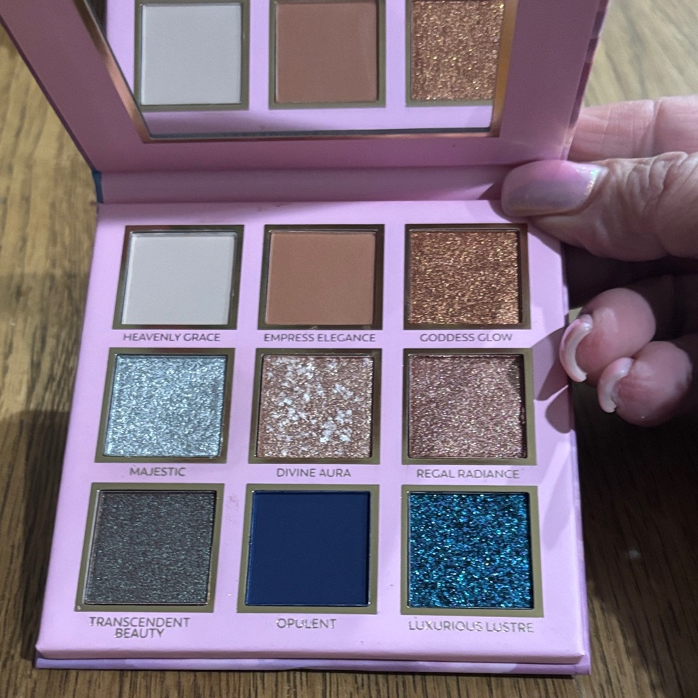 Opulent Eyeshadow Palette - Pink Case with Blue and Rose Gold Shades